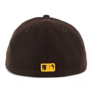 New Era 59Fifty San Diego Padres P Logo Fitted Hat Burnt Wood Brown Gold