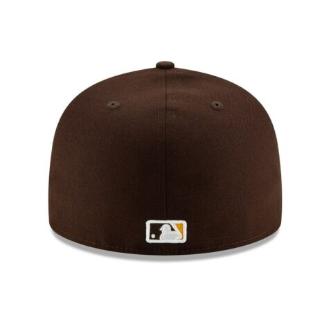 New Era 59Fifty San Diego Padres X Mickey Hands Fitted Hat Burnt Wood Brown Gold - Image 4