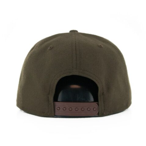 New Era 9Fifty San Diego Padres Vintage Script Snapback Hat Brown Gold - Image 2