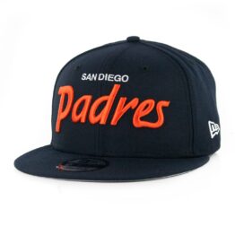 New Era 9Fifty San Diego Padres Vintage Script Gwynn Snapback Hat Dark Navy