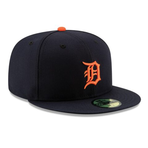 New Era 59Fifty Detroit Tigers 2019 Road Authentic Collection On Field Fitted Hat Dark Navy