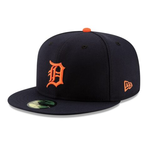 New Era 59Fifty Detroit Tigers 2019 Road Authentic Collection On Field Fitted Hat Dark Navy
