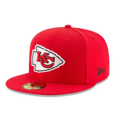 New Era 59Fifty Kansas City Chiefs Super Bowl LV 2021 Side Patch Red Fitted Hat Left Front