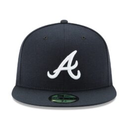 New Era 59Fifty Atlanta Braves Road Authentic Collection On Field Fitted Hat