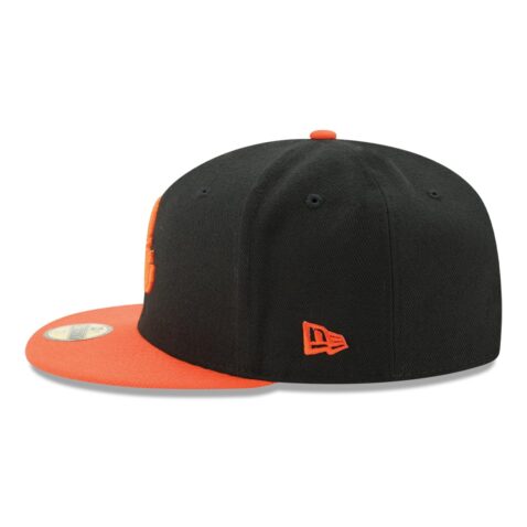 New Era Baltimore Orioles Alternate 1 Black Orange 59FIFTY Fitted Hat Left