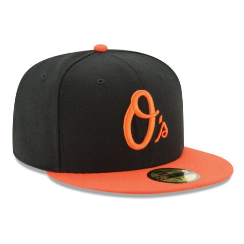 New Era Baltimore Orioles Alternate 1 Black Orange 59FIFTY Fitted Hat Right Front