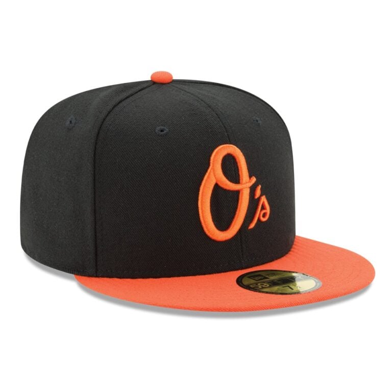 New Era Baltimore Orioles Alternate 1 Black Orange 59FIFTY Fitted Hat Right Front New Era Baltimore Orioles Alternate 1 Black Orange 59FIFTY Fitted Hat Right Front