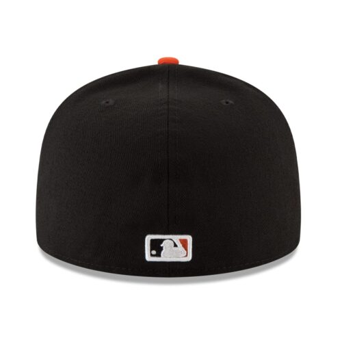 New Era Baltimore Orioles Home Black Orange 59FIFTY Fitted Hat Back