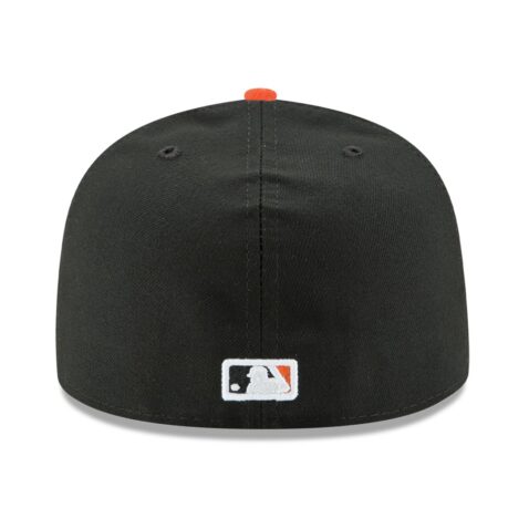 New Era Baltimore Orioles Road Black Orange 59FIFTY Fitted Hat Back