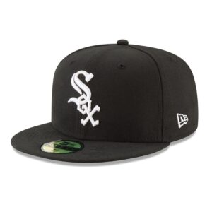 New Era Chicago White Sox Game Black 59FIFTY Fitted Hat Left Front