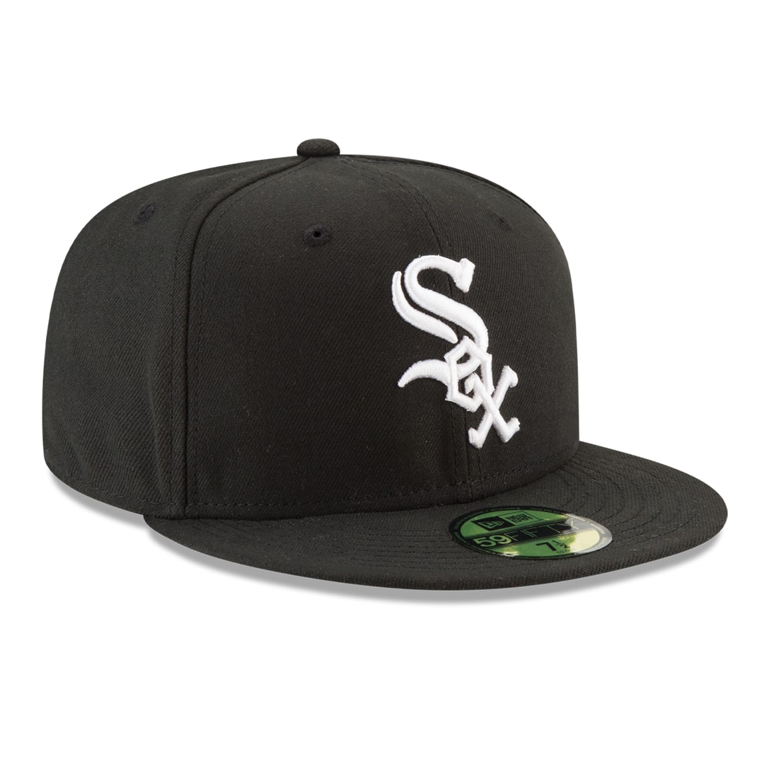 Chicago White Sox New Era All Black With White Batterman Logo 59FIFTY  Fitted Hat