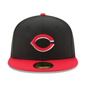 New Era 59Fifty Cincinnati Reds Alternate 1 Authentic Collection On Field Fitted Hat Black Red