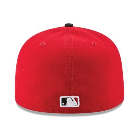 New Era Cincinnati Reds Road Red Black 59FIFTY Fitted Hat Back