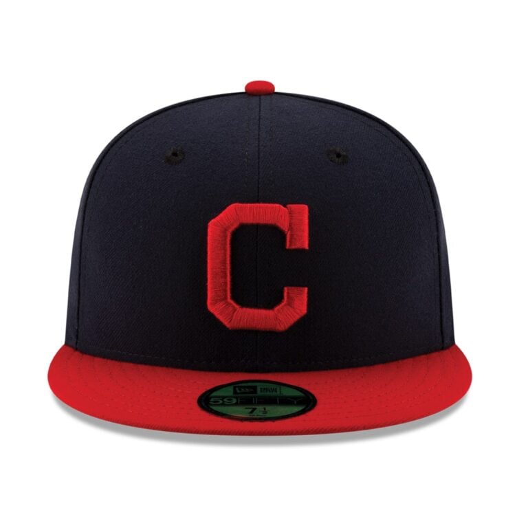 New Era Cleveland Indians Home Navy Red 59FIFTY Fitted Hat Front New Era Cleveland Indians Home Navy Red 59FIFTY Fitted Hat Front