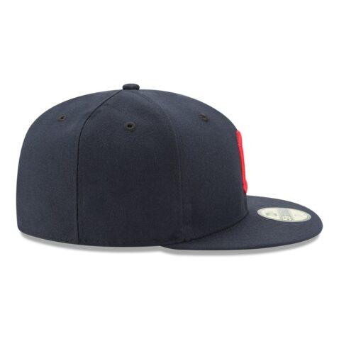 New Era Cleveland Indians Road Dark Navy 59FIFTY Fitted Hat Right