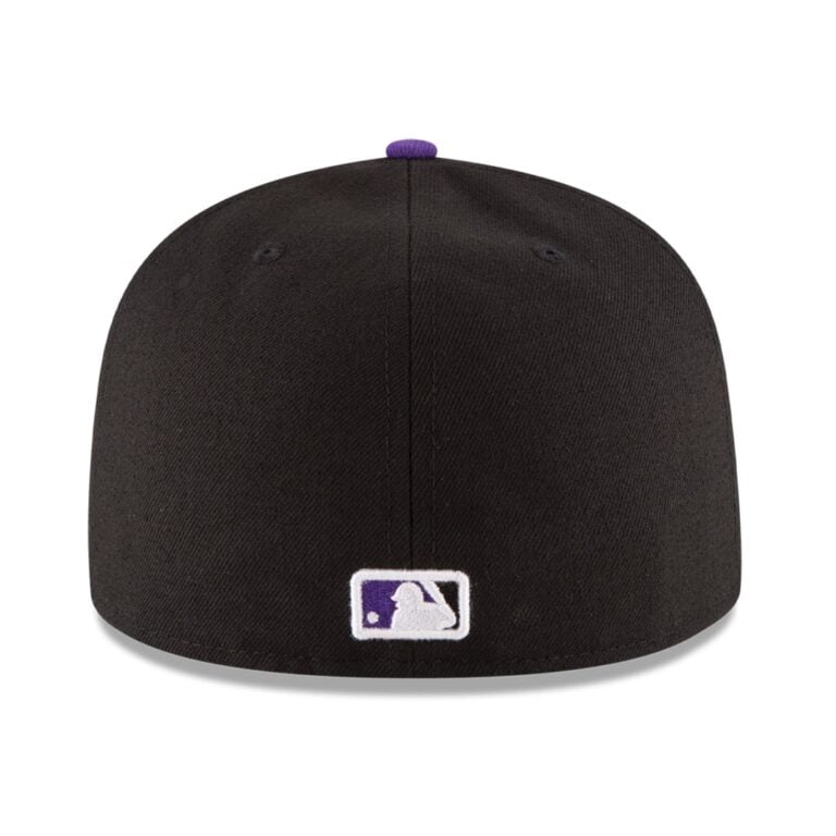 New Era Colorado Rockies Alternate 1 Black Purple 59FIFTY Fitted Hat Back New Era Colorado Rockies Alternate 1 Black Purple 59FIFTY Fitted Hat Back