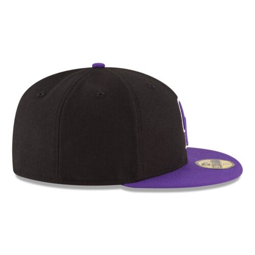 New Era Colorado Rockies Alternate 1 Black Purple 59FIFTY Fitted Hat Right