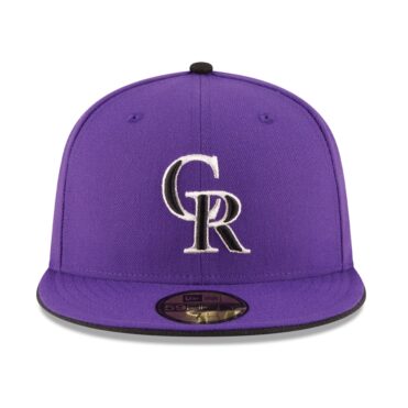 New Era 59Fifty Colorado Rockies Alternate 2 Authentic Collection On Field Fitted Hat Purple