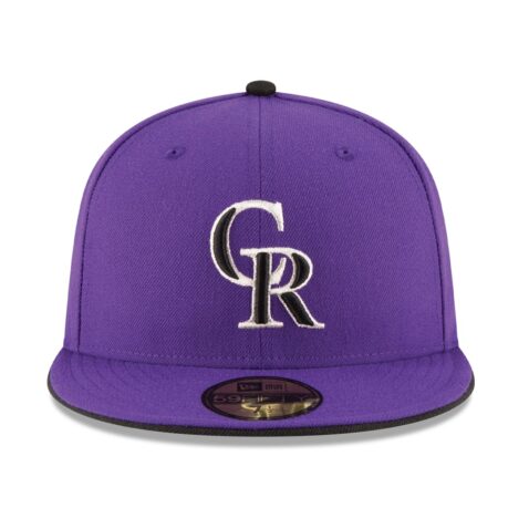 New Era Colorado Rockies Alternate 2 Purple 59FIFTY Fitted Hat Front