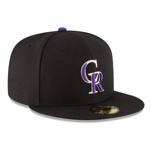 New Era Colorado Rockies Game Black 59FIFTY Fitted Hat Right Front