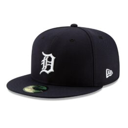 New Era Detroit Tigers Home Dark Navy 59FIFTY Fitted Hat Left Front