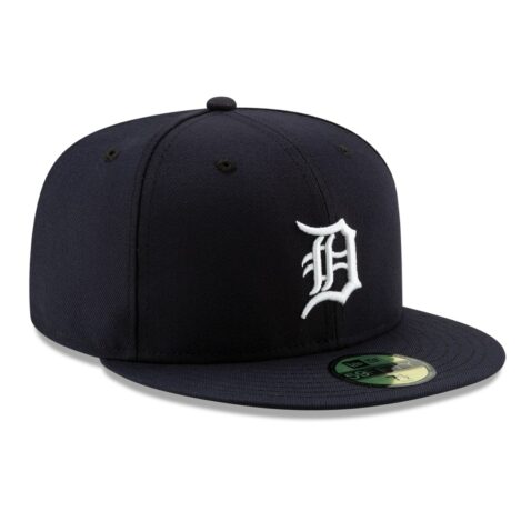 New Era Detroit Tigers Home Dark Navy 59FIFTY Fitted Hat Right Left