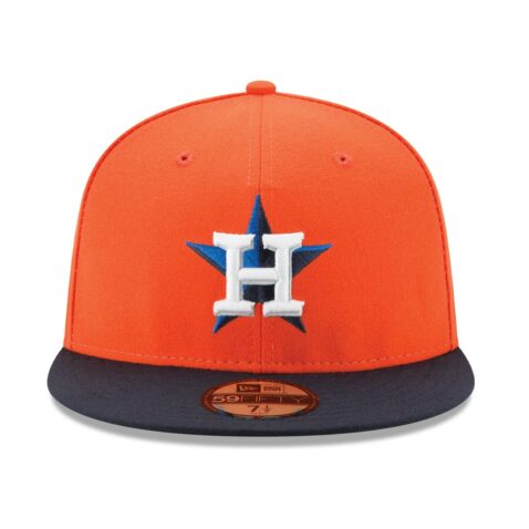 New Era Houston Astros Alternate 1 Orange 59FIFTY Fitted Hat Front