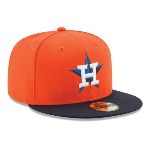 New Era Houston Astros Alternate 1 Orange 59FIFTY Fitted Hat Right Front