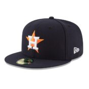 New Era Houston Astros Home Dark Navy 59FIFTY Fitted Hat Left Front