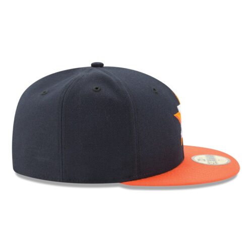 New Era Houston Astros Road Navy Orange 59FIFTY Fitted Hat Right