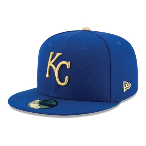 New Era Kansas City Royals Alternate 1 Royal 59FIFTY Fitted Hat Left Front