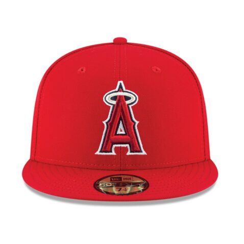 New Era Los Angeles Angels Of Anaheim Game Red 59FIFTY Fitted Hat Front