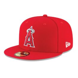 New Era Los Angeles Angels Of Anaheim Game Red 59FIFTY Fitted Hat Left Front