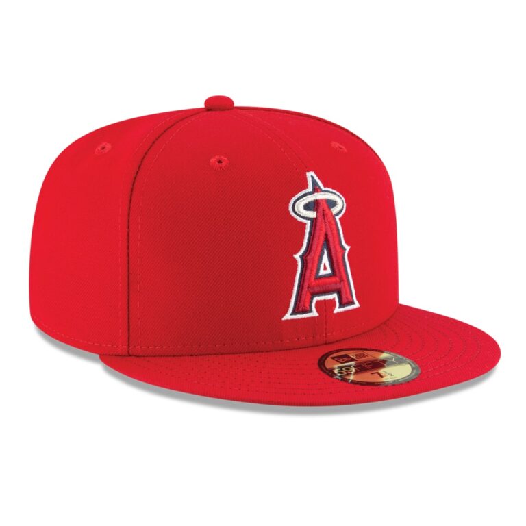 New Era Los Angeles Angels Of Anaheim Game Red 59FIFTY Fitted Hat Right Front New Era Los Angeles Angels Of Anaheim Game Red 59FIFTY Fitted Hat Right Front
