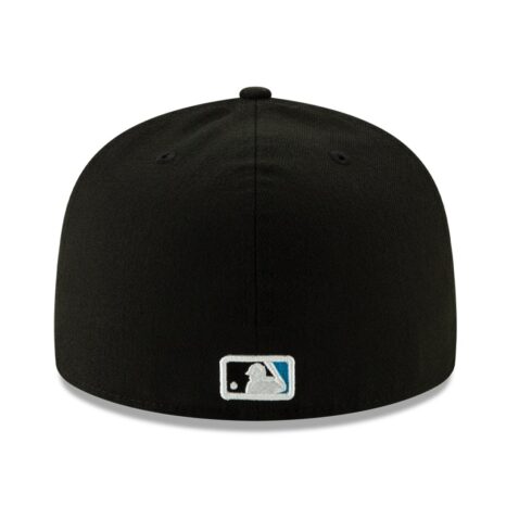 New Era Miami Marlins Game Black 59FIFTY Fitted Hat Back