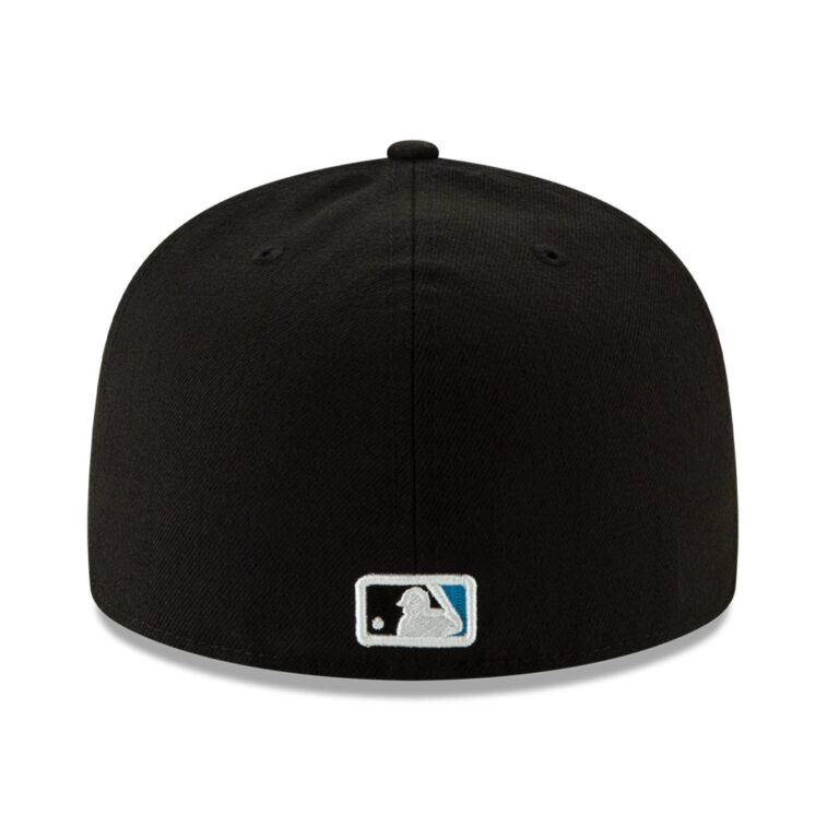 New Era Miami Marlins Game Black 59FIFTY Fitted Hat Back New Era Miami Marlins Game Black 59FIFTY Fitted Hat Back