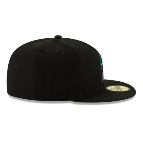 New Era Miami Marlins Game Black 59FIFTY Fitted Hat Left