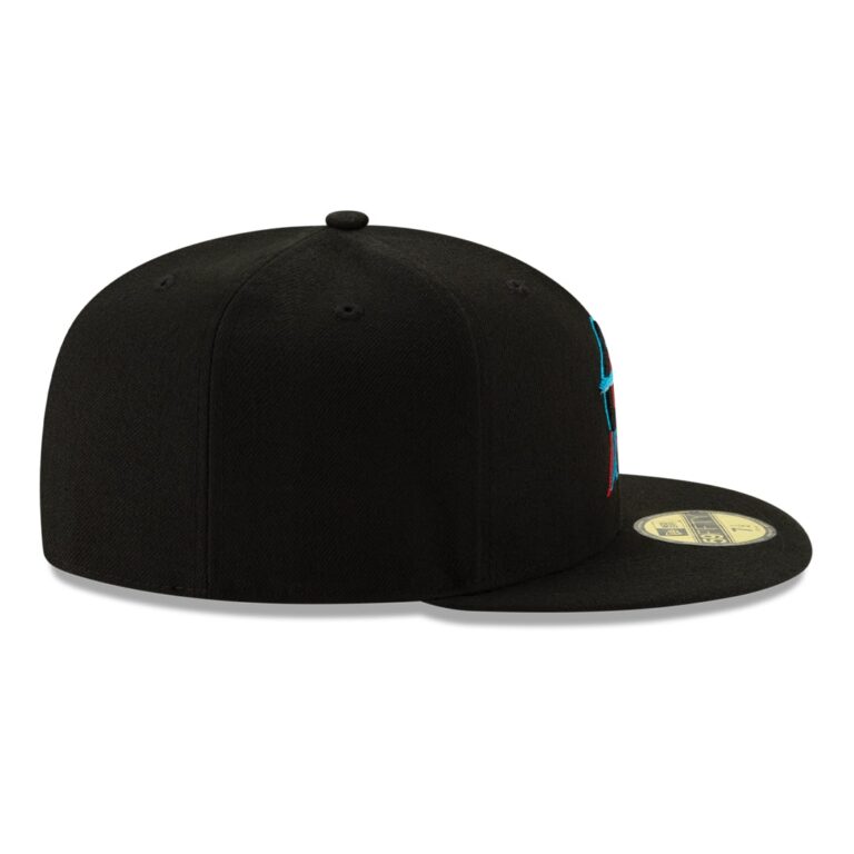 New Era Miami Marlins Game Black 59FIFTY Fitted Hat Left New Era Miami Marlins Game Black 59FIFTY Fitted Hat Left
