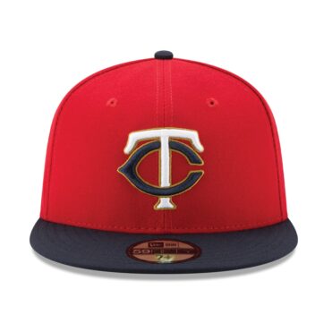 New Era 59Fifty Minnesota Twins Alternate 2 Authentic On Field Fitted Hat Red Navy
