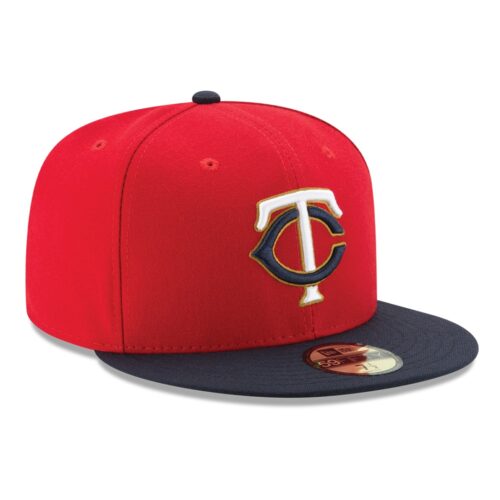 New Era Minnesota Twins Alternate 2 Red Navy 59FIFTY Fitted Hat Right Front