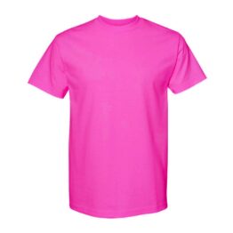 Plain Short Sleeve T-Shirt Hot Pink