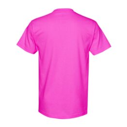 Plain Short Sleeve T-Shirt Hot Pink