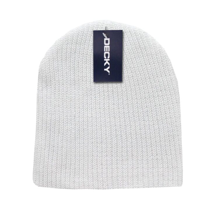 Decky Cuffless Beanie white
