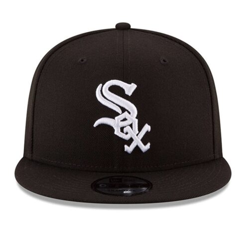 New Era 9Fifty Chicago White Sox Snapback Hat Black Front
