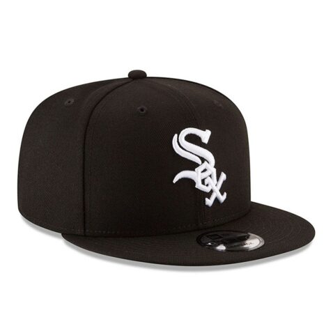 New Era 9Fifty Chicago White Sox Snapback Hat Black Right Front
