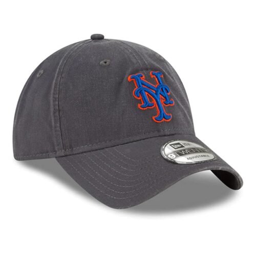 New Era 9Twenty New York Mets Core Classic TW Team Washed Adjustable Hat Graphite Right Front