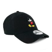 New Era Canvas Mickey Mouse Black 9Twenty Strapback Hat Left Front