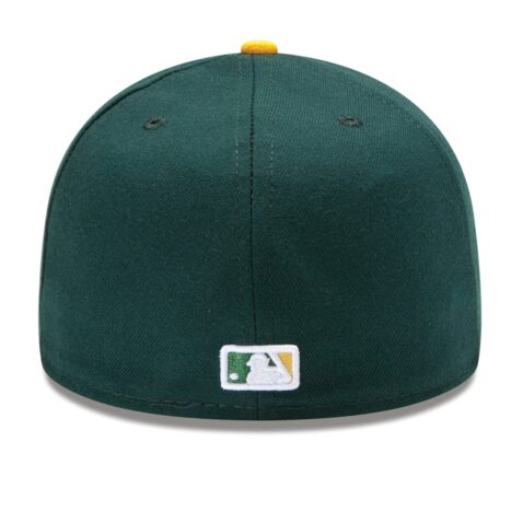 New Era Oakland Athletics Home Green Yellow 59FIFTY Fitted Hat Back