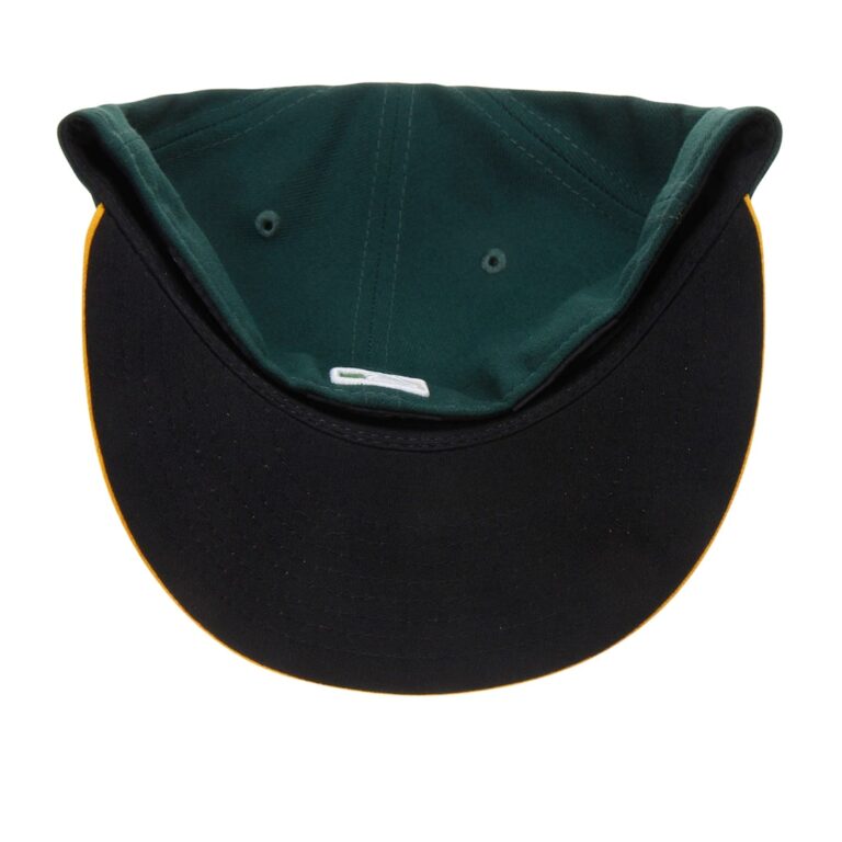New Era Oakland Athletics Home Green Yellow 59FIFTY Fitted Hat Undervisor New Era Oakland Athletics Home Green Yellow 59FIFTY Fitted Hat Undervisor