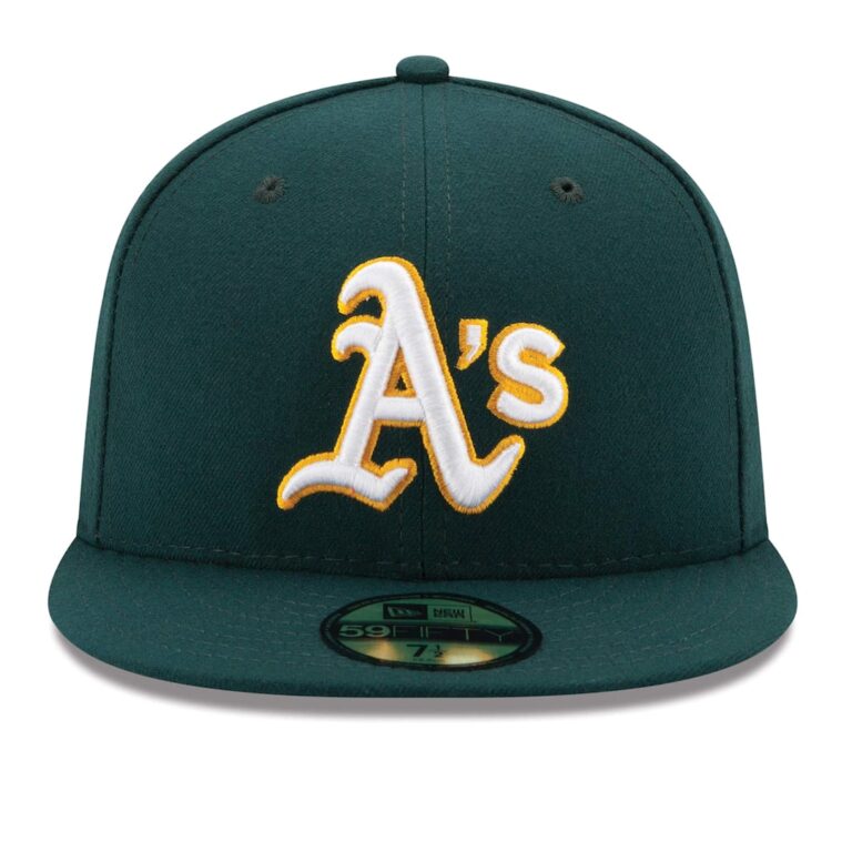 New Era Oakland Athletics Road Green 59FIFTY Fitted Hat Front New Era Oakland Athletics Road Green 59FIFTY Fitted Hat Front